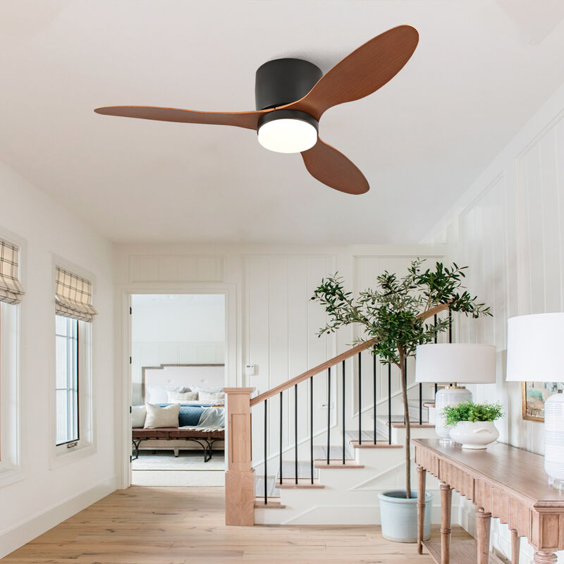 ELEMENT ACE 42 Inch Low Profile Flush Mount Ceiling Fan with Light & Remote Control, Reversible Quiet DC Motor, 6 Speed Settings, Ideal for Indoor & Outdoor Low Ceiling Spaces image number 9