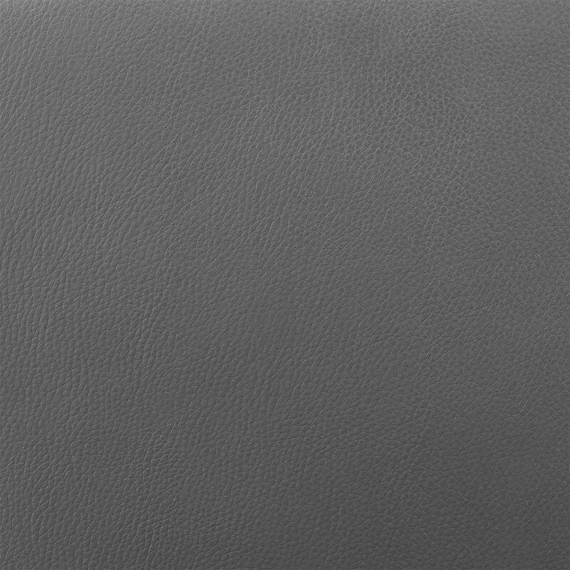 Hivvago 26 Inch Gray and Silver Faux Leather and Iron Low Back Counter Height Swivel Bar Chair