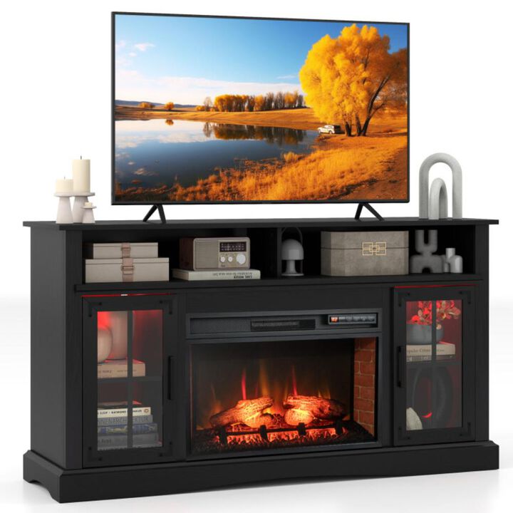 Hivvago Fireplace TV Stand with Remote Controls and Thermostat for TVs Up to 50 Inch