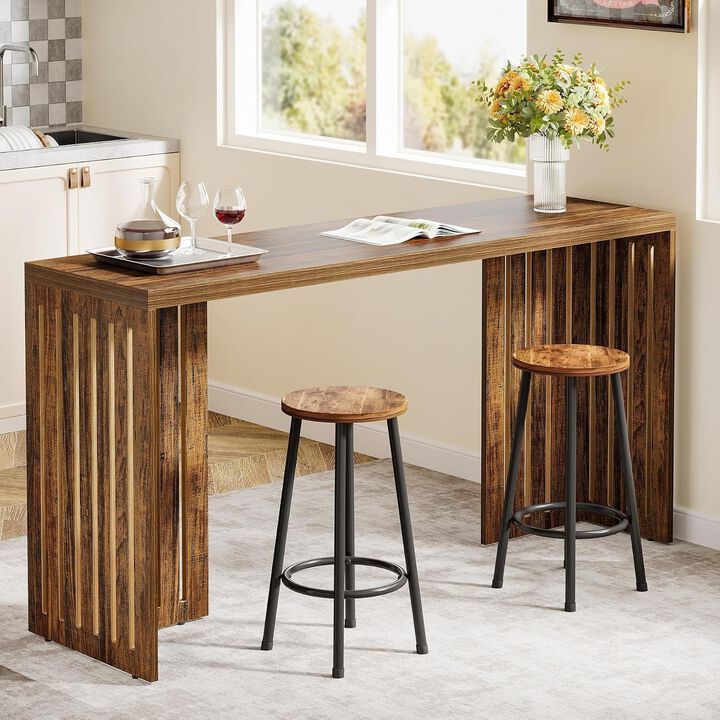 Tribesigns Contemporary Wood Bar Table