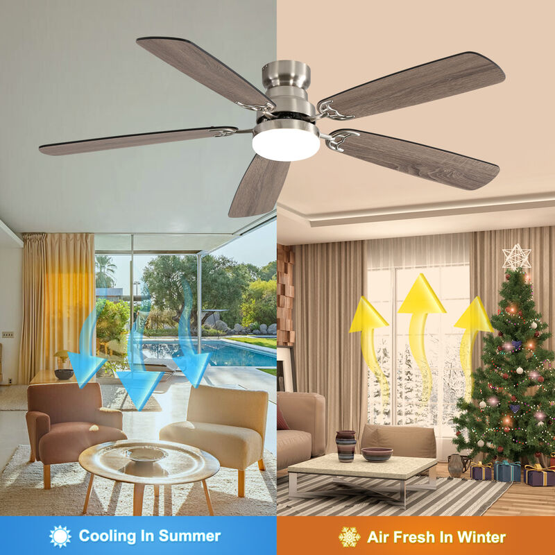 ELEMENT ACE Modern 52 Inch LED Ceiling Fan with Reversible DC Motor, Remote Control, Timer Function, and Adjustable Light image number 8