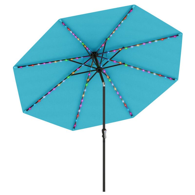 light blue patio umbrella 10 foot Turquoise Cantilever Enjoy the Outdoors Without Fear of Sun and RainThis outdoor sunshade umbrella is an excellent companion for your outdoor leisure VOUA 10-ft Iron Light blue