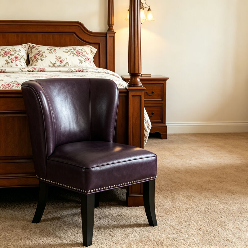 Zisnig PU Leather Accent Chair image number 2