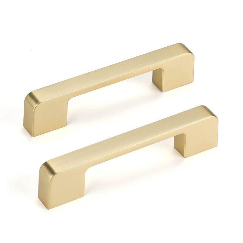 Lepatape 10 Pack 3-3/4 Inch Cabinet Pulls Brushed Gold Cabinet Handles Drawer Pulls Kitchen Cabinet Handles Zinc Alloy Dresser D