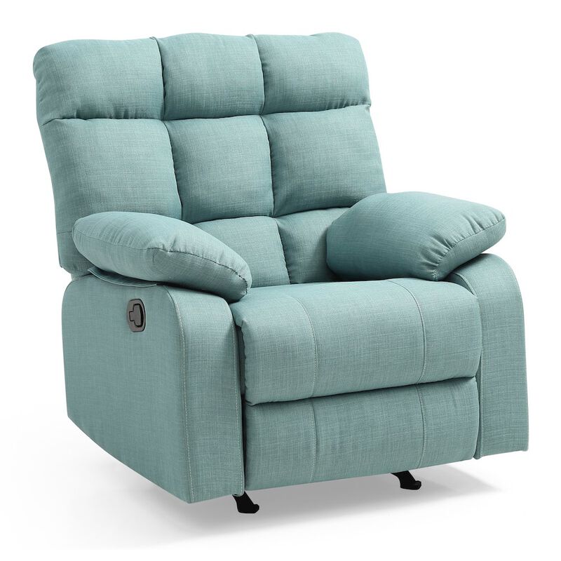 Glory Furniture Cindy Recliner in Teal Color