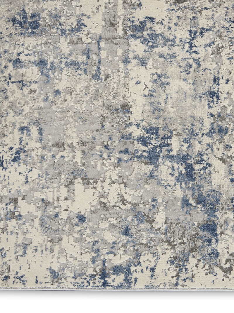 Rustic Textures RUS07 Ivory/Gray/Blue 6' x 9' Rug