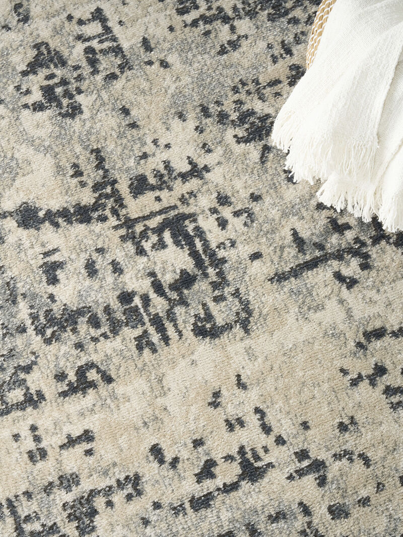 Quarry QUA17 Ivory/Gray 3'9" x 5'9" Rug