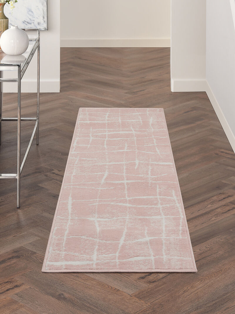 Whimsicle WHS09 Pink/Ivory 2' x 6' Rug image number 6