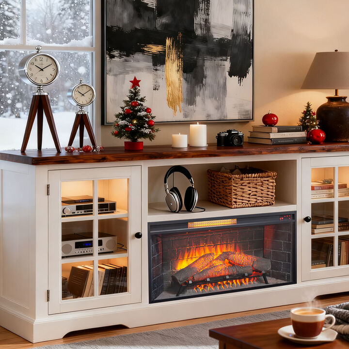 36 inch Infrared Electric Fireplace with Removable Trim kit Insert, Touch Panel Home Decor Heater