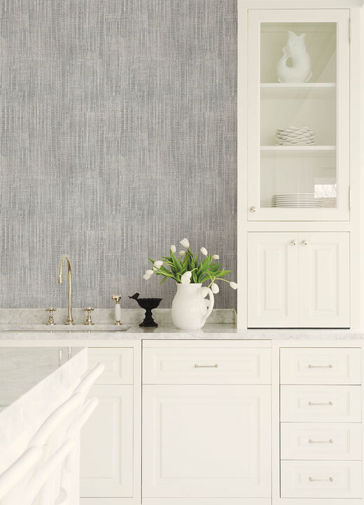 Rattan Silver Weave Wallpaper (Set of 2)