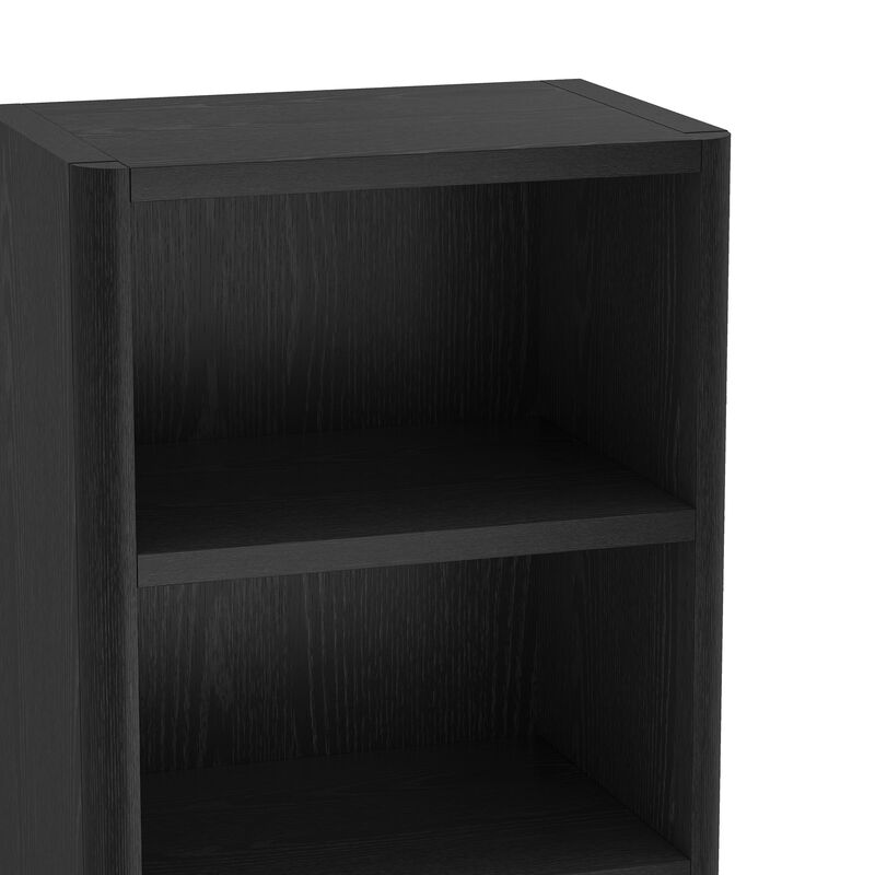 Rivington Black Open Bookcase