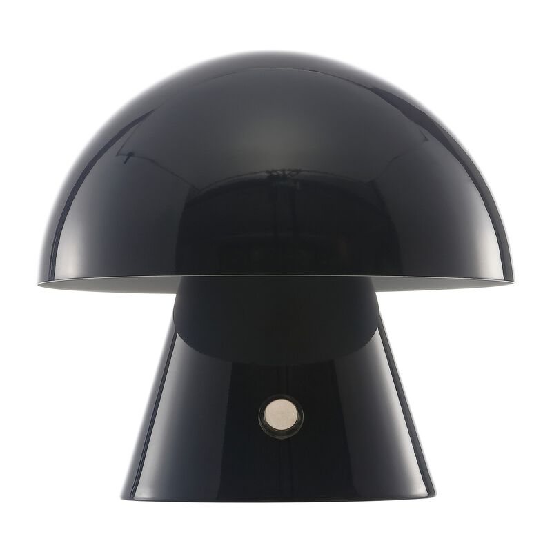 Porcini Contemporary Bohemian Rechargeablecordless Iron Integrated LED Mushroom Table Lamp