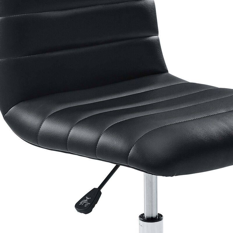Modway Furniture - Ripple Armless Mid Back Vinyl Office Chair Bright Green image number 5