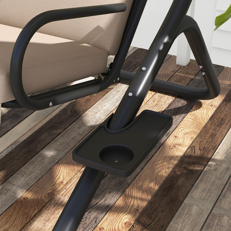 Hivvago Outdoor Swing Bench with Adjustable Canopy image number 7
