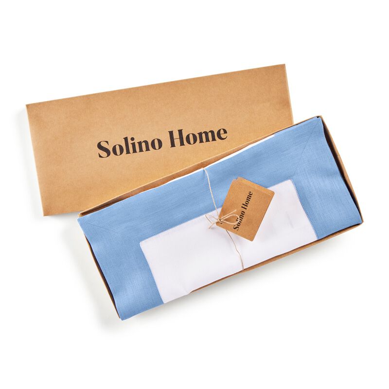 Solino Home Contempo 100% Linen Table Runner &ndash; Handcrafted, Machine Washable, Perfect for Holiday and Everyday Dining