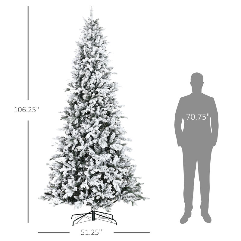 BreeBe 9FT Auto-Open Artificial Christmas Tree with Realistic Pine Branches image number 2