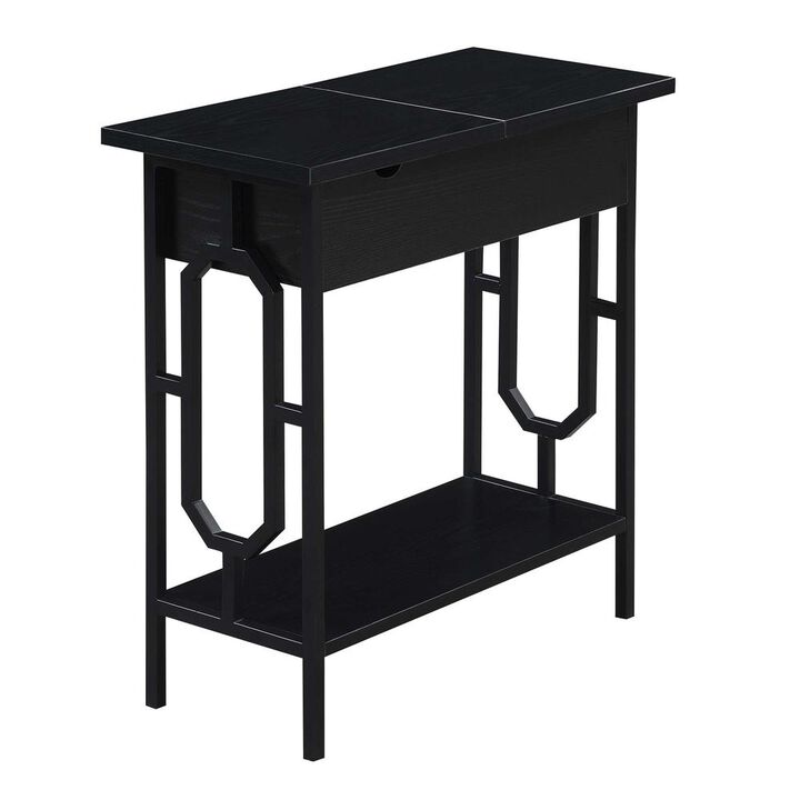 Convenience Concepts Omega Flip Top End Table with Charging Station*