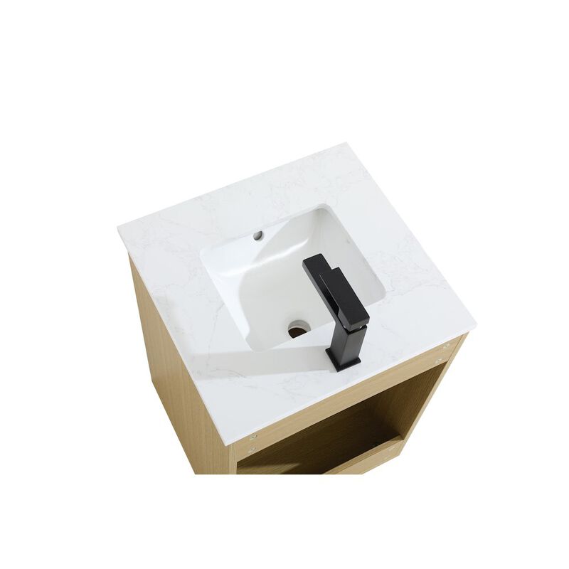 Elegant Kitchen and Bath Chandler 20 Inch Single Bathroom Vanity In Honey Brown