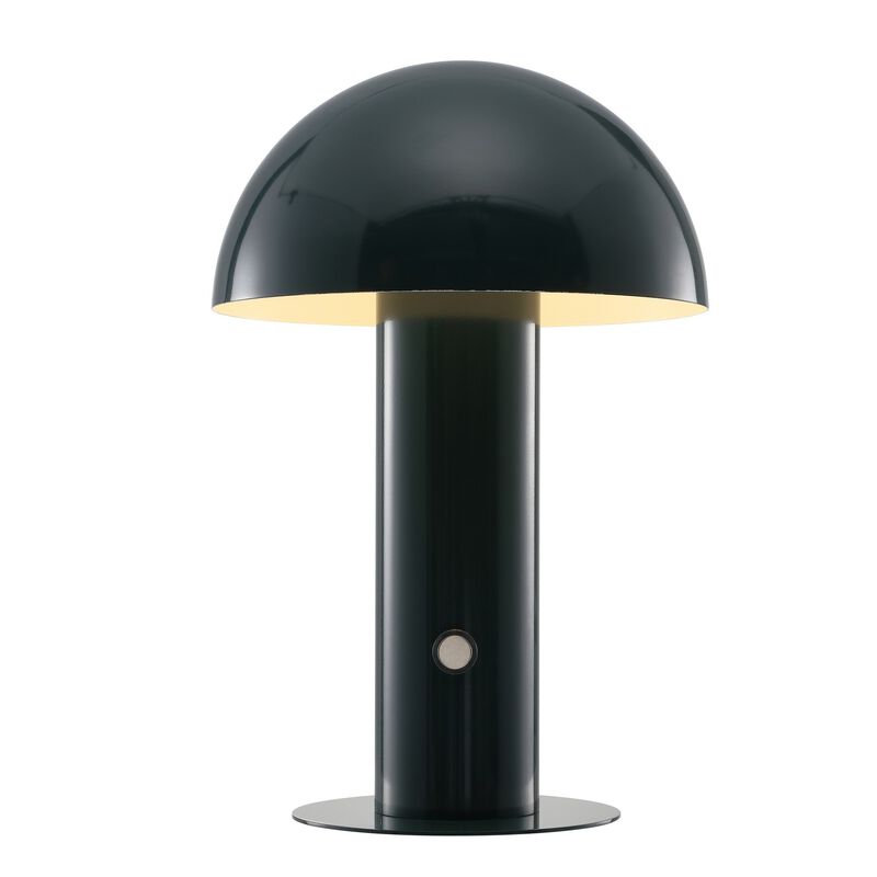 Boletus Contemporary Bohemian Rechargeablecordless Iron Integrated LED Mushroom Table Lamp