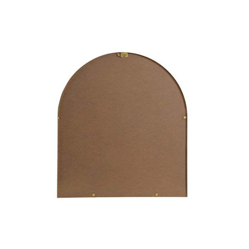 Elegant Decor Metal Frame Arch Mirror 27x30 Inch in Brass