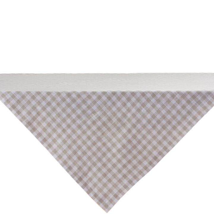 Solino Home 100% Pure Linen Table Throw - Gingham Check