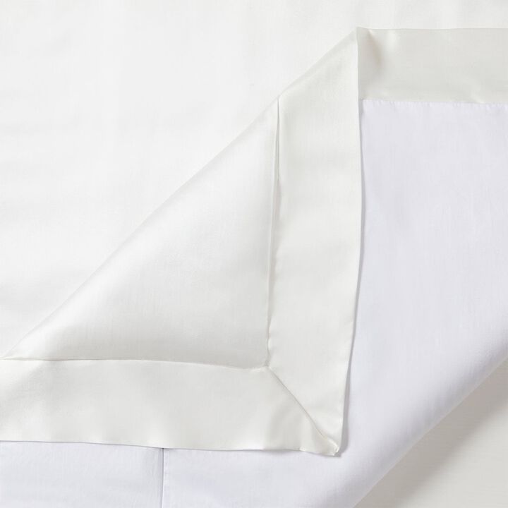 High Shine White King Duvet Cover Set