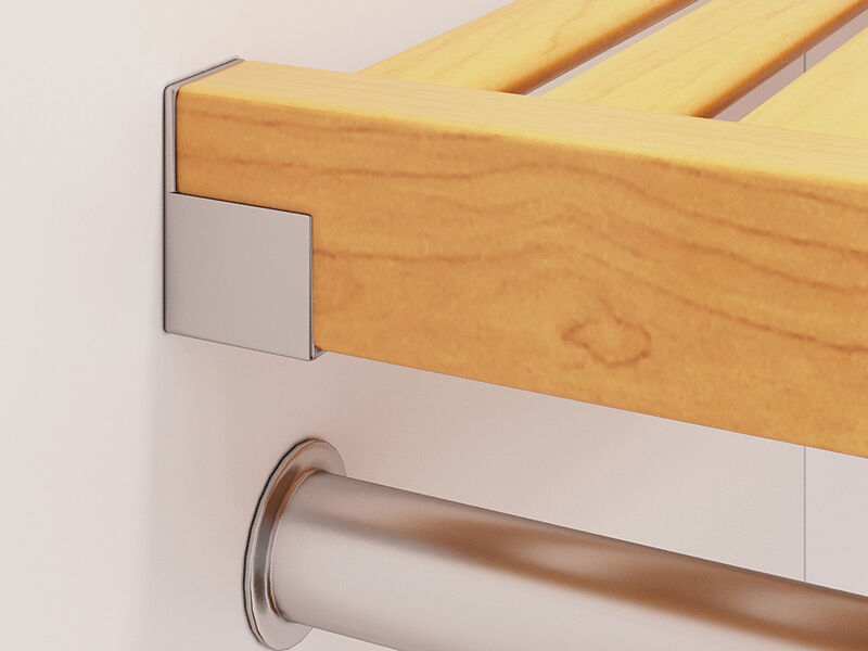 Solid Wood Reach-In Closet Organizer with 2 Drawers