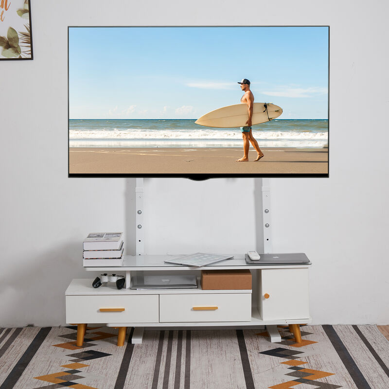 Extra Large Floor TV Stand, TV Mount Adjustable Height Free Standing for 32&rdquo;-65&rdquo; LED LCD Home Office image number 1
