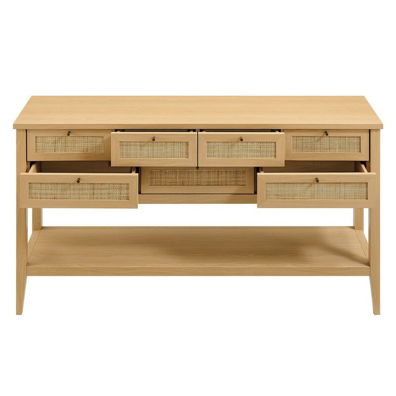 Soma 62 Inch Rattan Console Table image number 6
