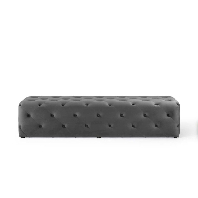 Amour 72" Tufted Button Entryway Performance Velvet Bench image number 3