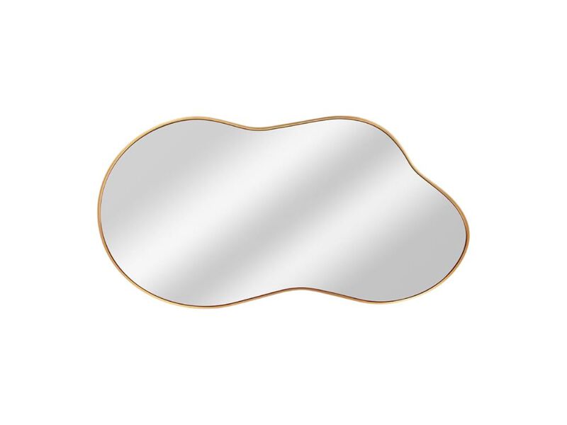 36x20 Inch Gold Irregular Asymmetrical Wall Mirror image number 0
