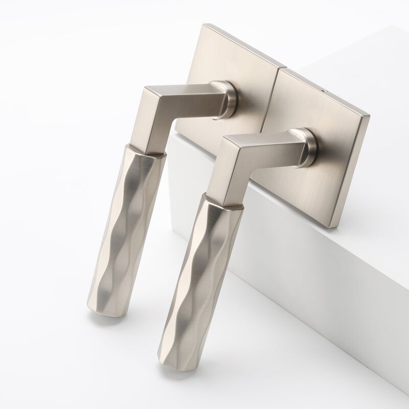 Hailey Modern Hall/Closet Interior Door Handle with Square Rosette and Concealed Screws (Passage) image number 8