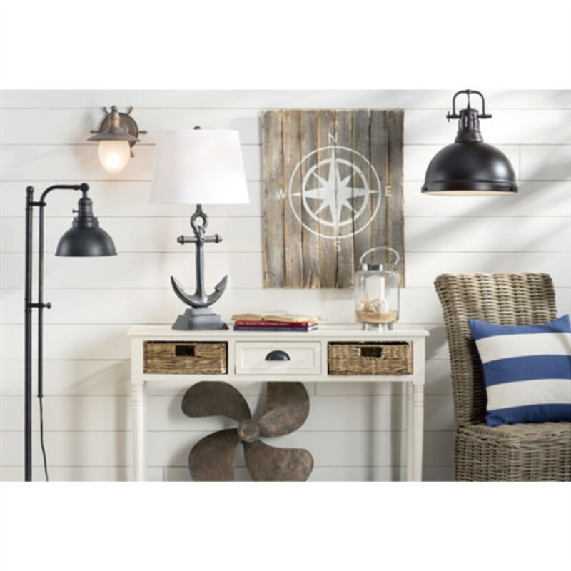 Retro Floor Lamp – Adjustable Task Light with Distressed Metal Finish & Sleek Design