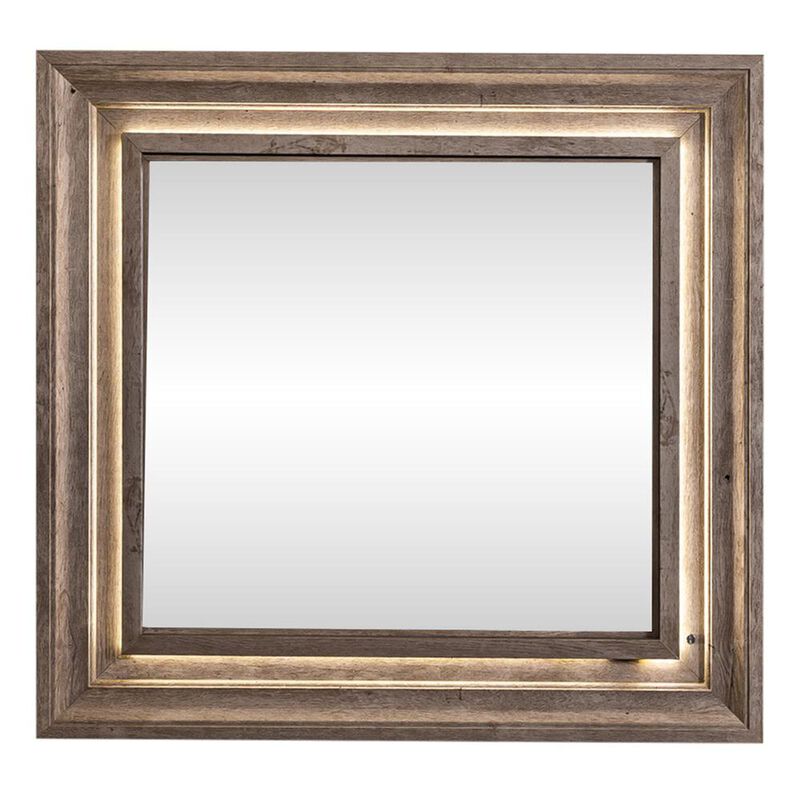 Liberty Furniture Horizons Lighted Mirror in Graystone image number 1