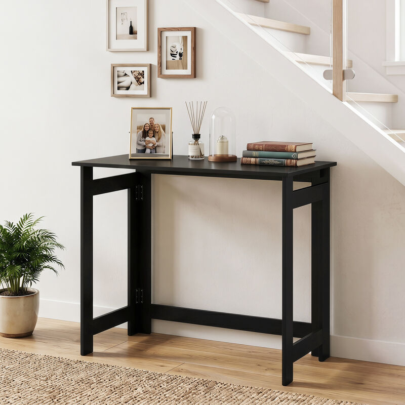 Narrow Folding Console Table with Collapsible Legs for Small Spaces image number 1