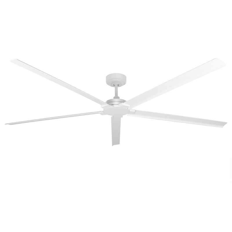 72 in. White Aluminum Ceiling Fan with Light and Remote