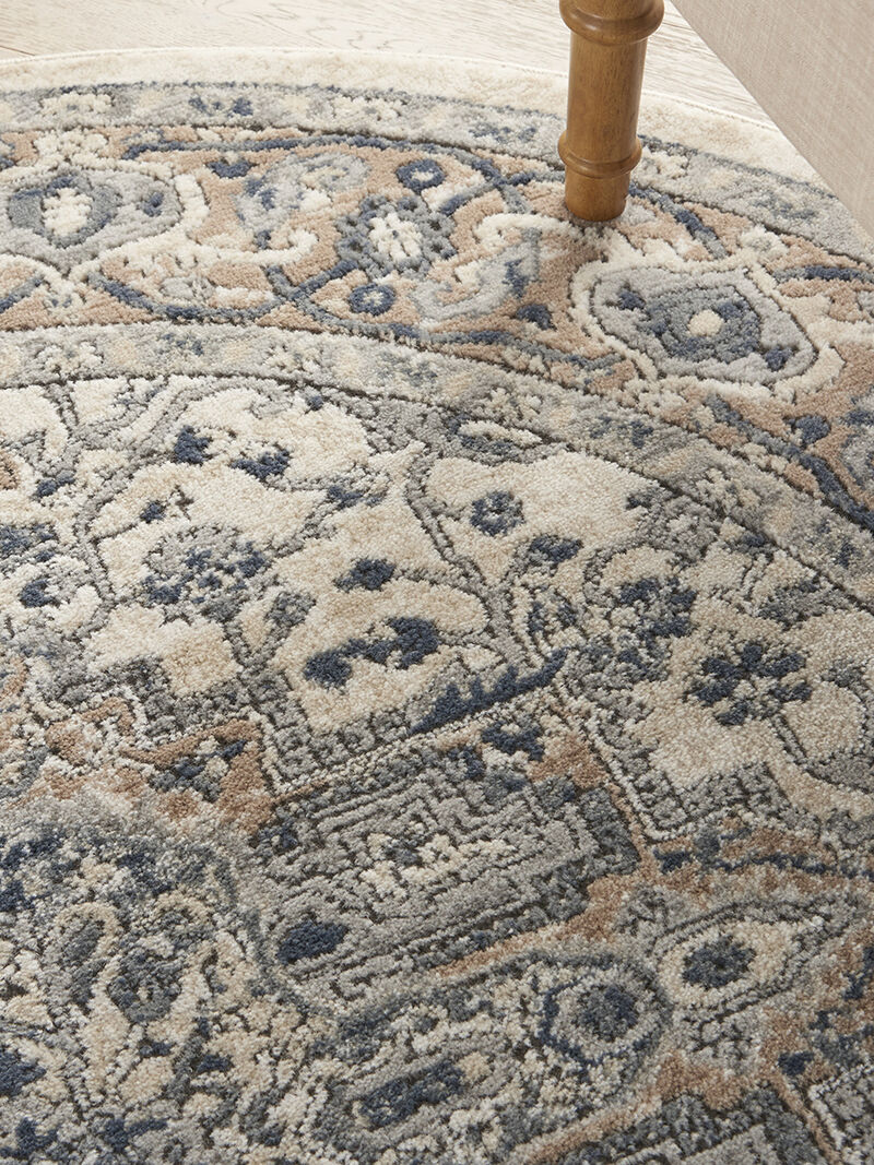 Quarry QUA05 Ivory/Gray 4' x Round Rug image number 8