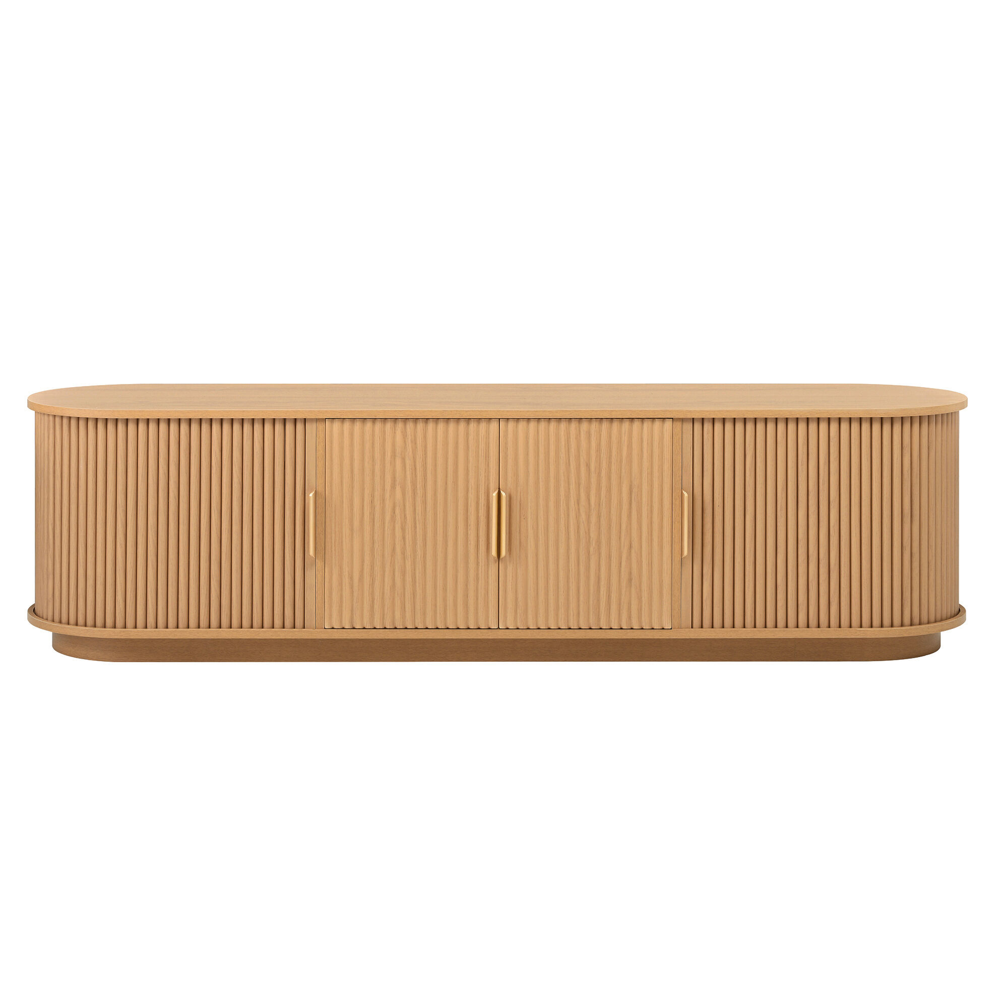 TvT様 Farmhouse Wooden TV Stand with Sliding Tambour Door