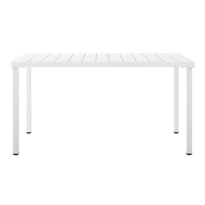 WestinTrends 59" Iron Metal Outdoor Rectangular Patio Dining Table For 6
