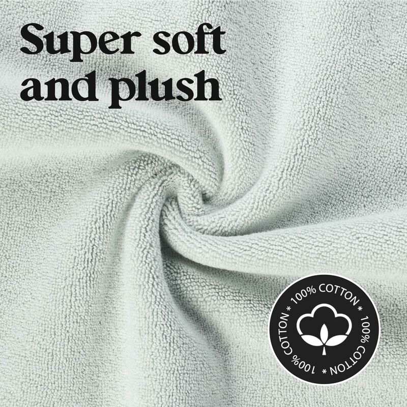 Modern Absorbent Cotton Bath Mat Set of 2 with Washable Fabric image number 3