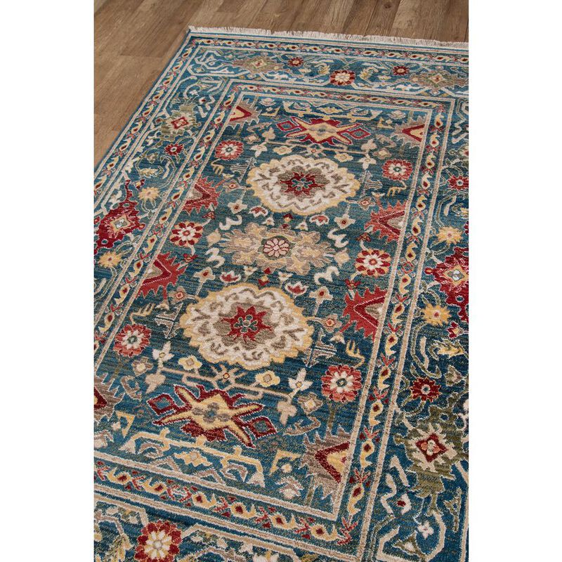 Momeni Traditional Rectangle Area Rug, Blue, 5' X 7'5