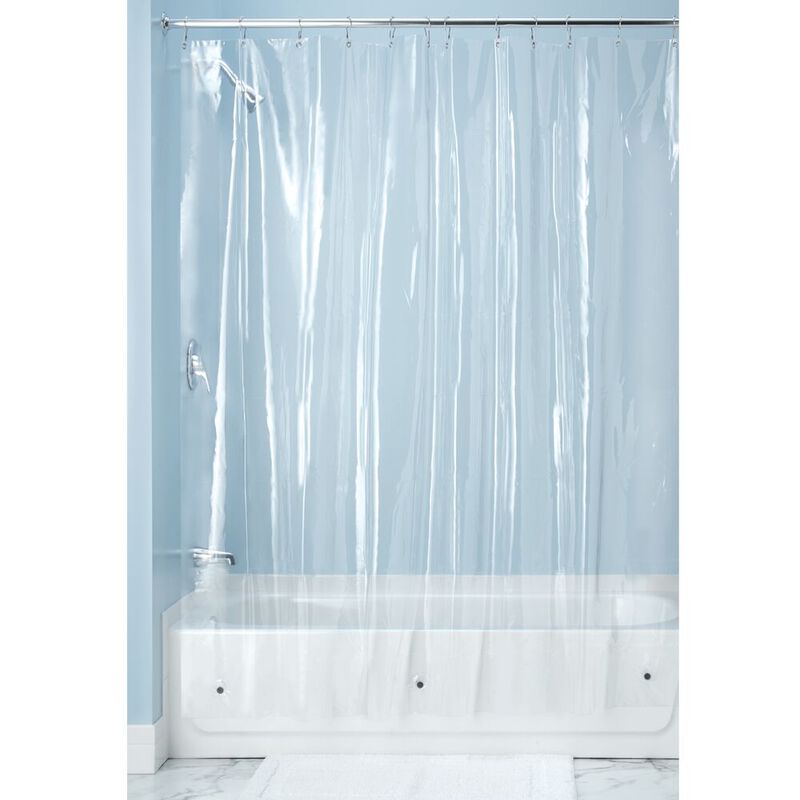 mDesign X-WIDE Waterproof Vinyl Shower Curtain Liner, 108" x 72" - Clear image number 8
