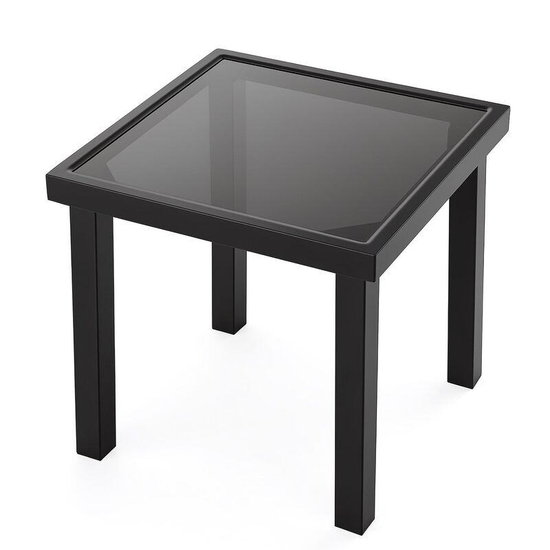 17.72" Outdoor Square End Table with Water-Resistant Top image number 0