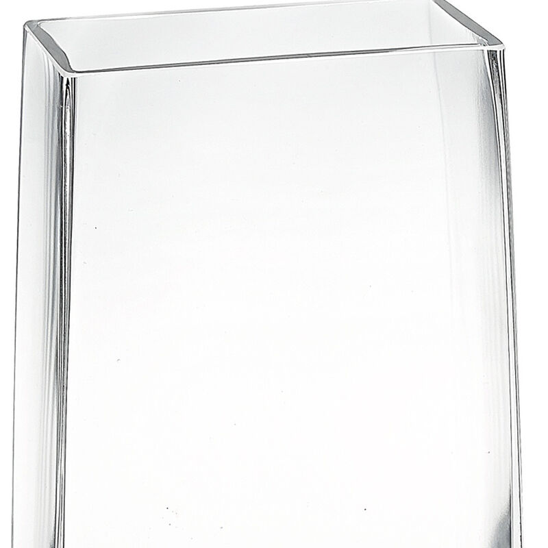 Handmade Glass Rectangle Vase for Tabletop or Home Floral Display image number 4