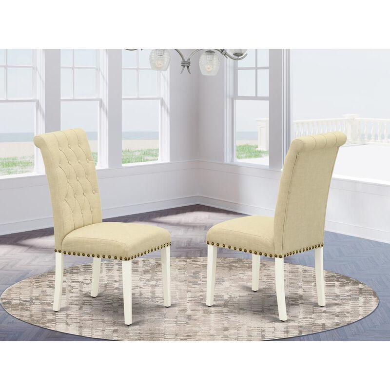 Dining Chair Linen White, BRP2T02