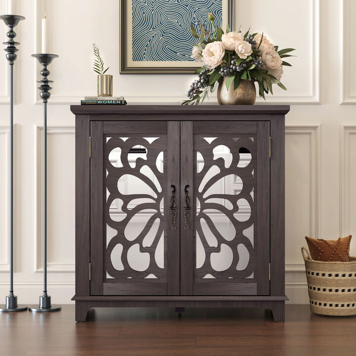 Buffet with Mirrored Doors for Modern Living