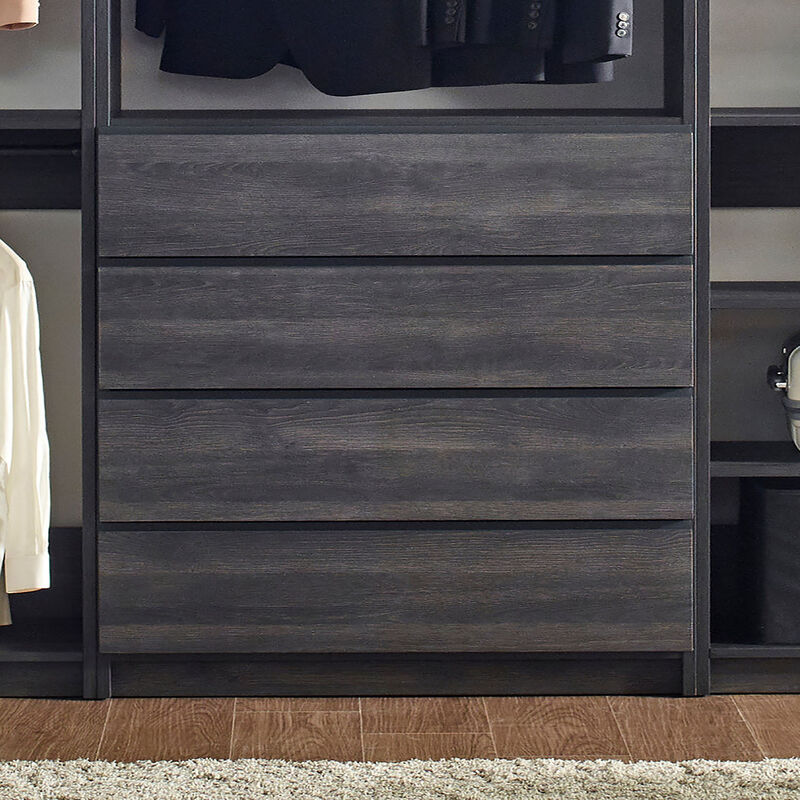 Prosper Gray Freestanding Walk in Wood Closet System