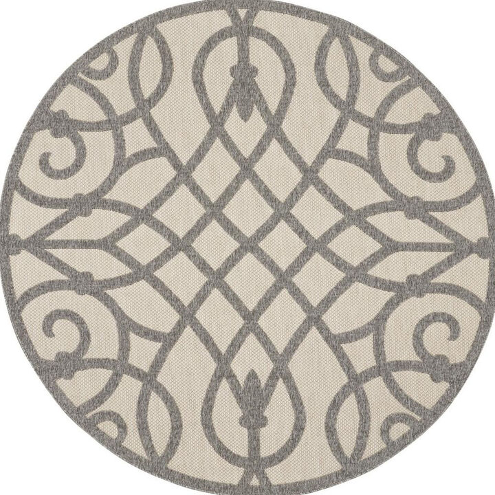 HomeRoots Floral Non Skid Area Rug