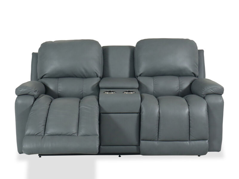 Greyson Power Reclining Loveseat in Blue Gray