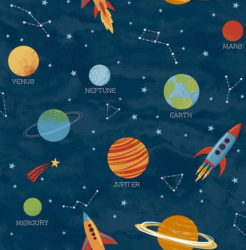 Solar System Blue Outer Space Wallpaper image number 0